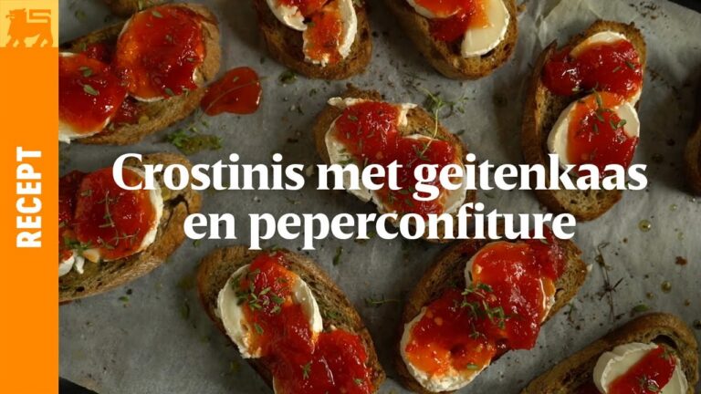 Crostinis met geitenkaas en peperconfiture